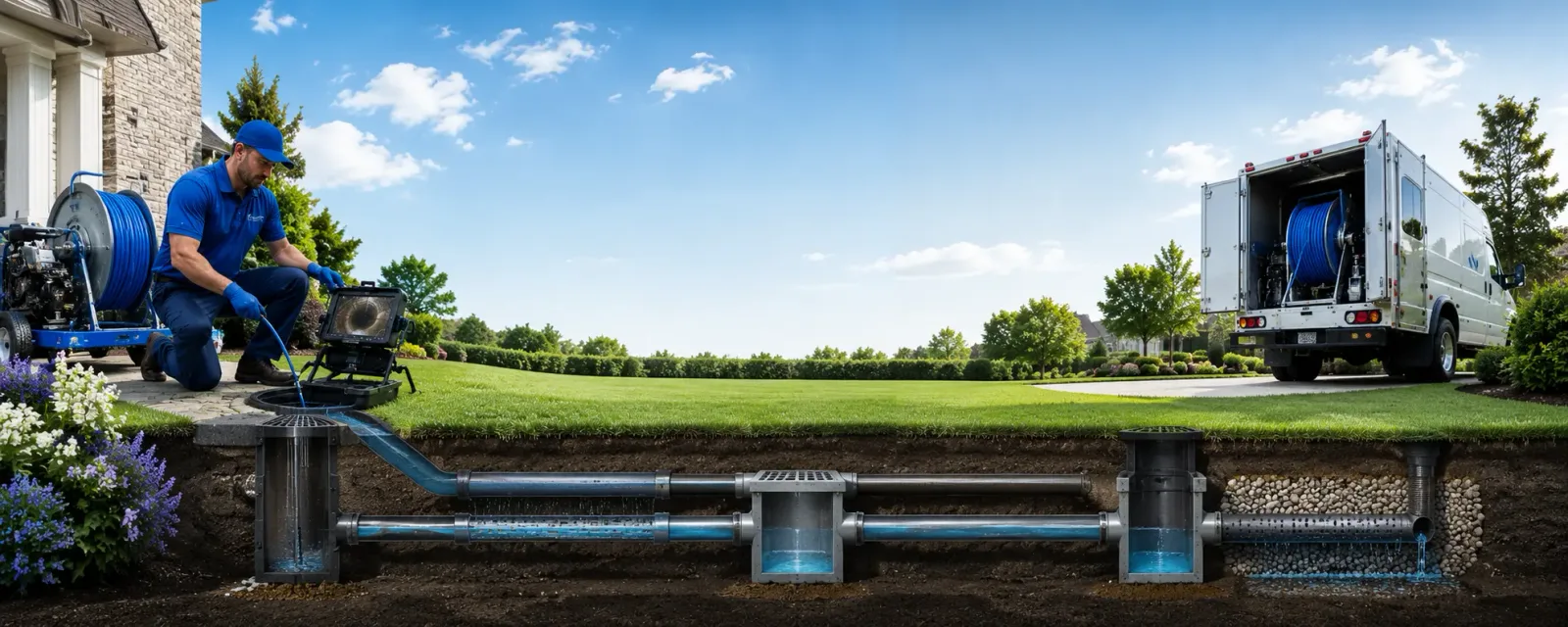 Outdoor drain cleaning information for Temple, ME